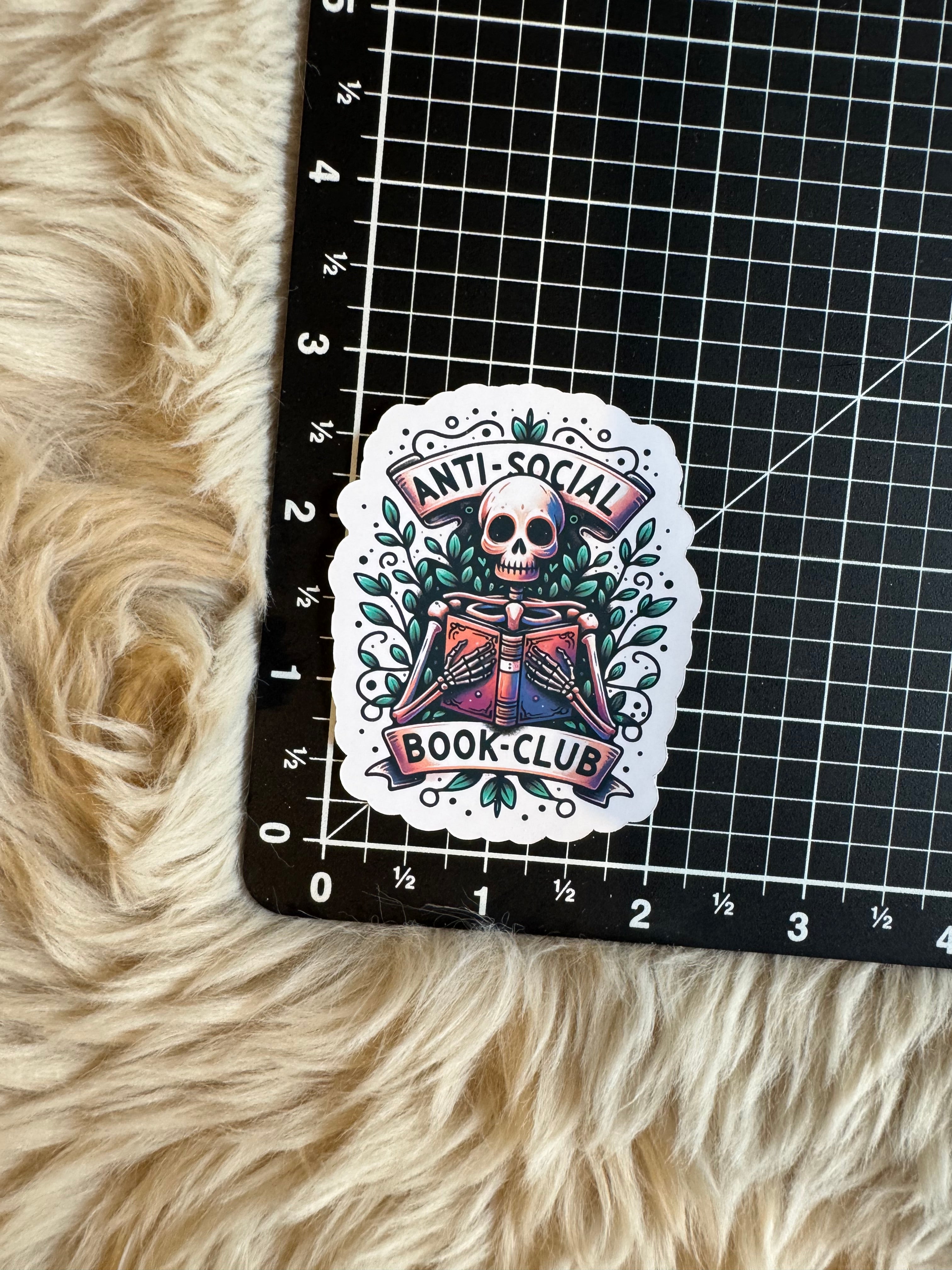 Anti Social and Booktrovert Stickers