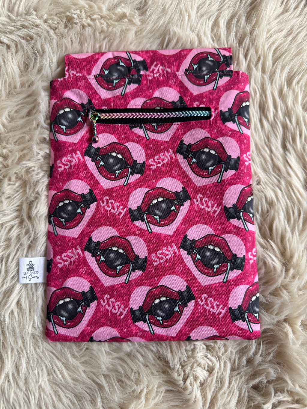 Small eReader and Book Sleeve Sssh