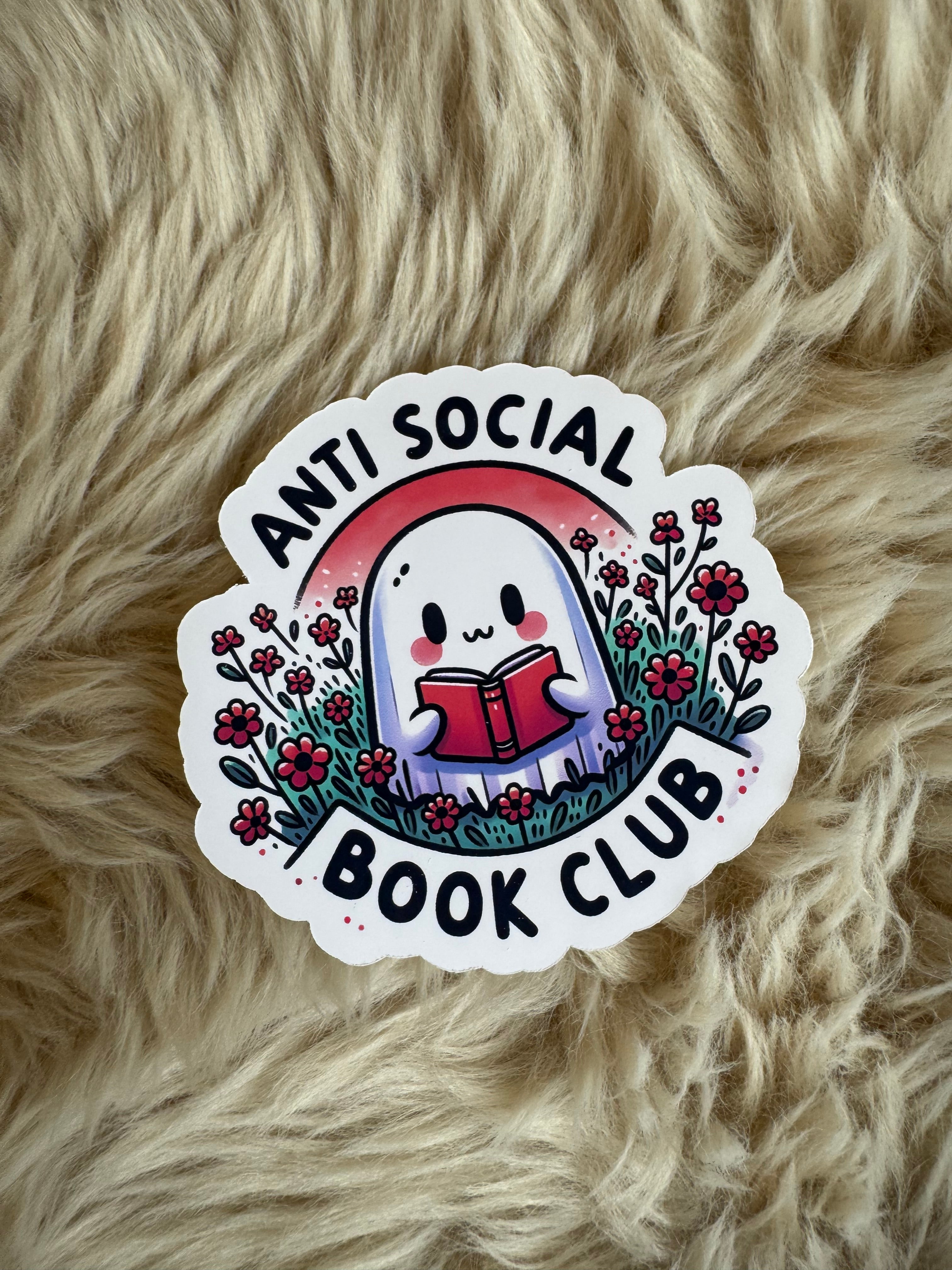 Anti Social and Booktrovert Stickers