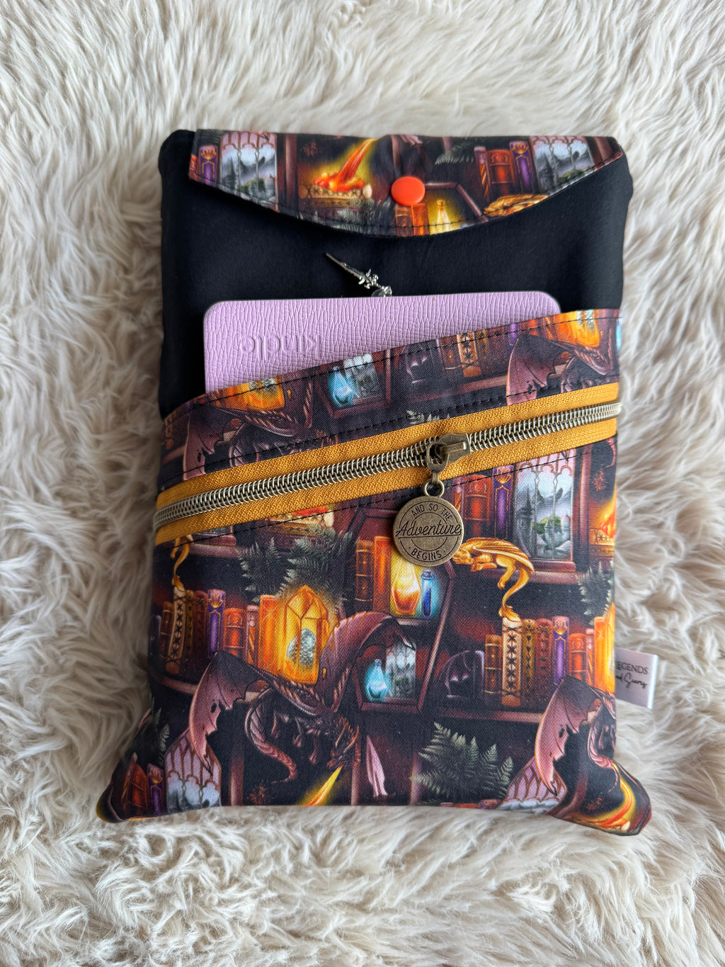 Large 3in1 Sleeve Orange dragon shelf