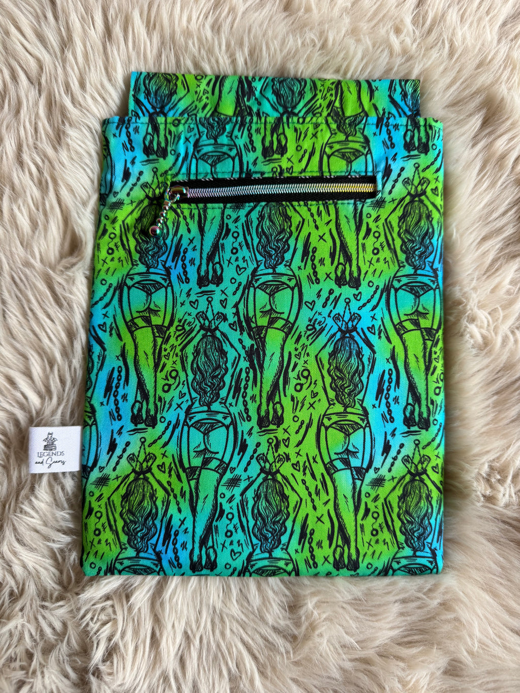 Small eReader and Book Sleeve Tied up