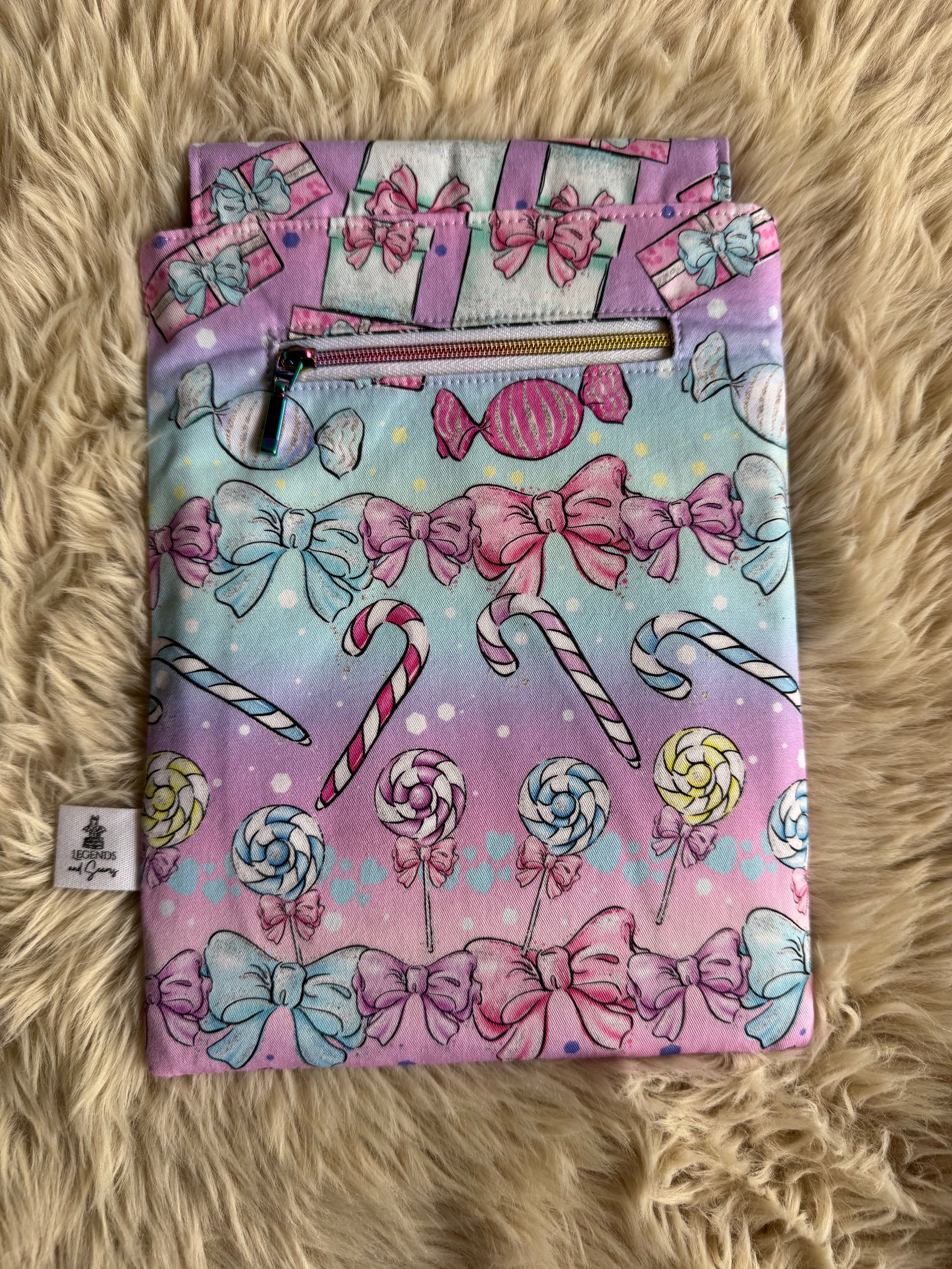 Small eReader and Book Sleeve Pastel candy