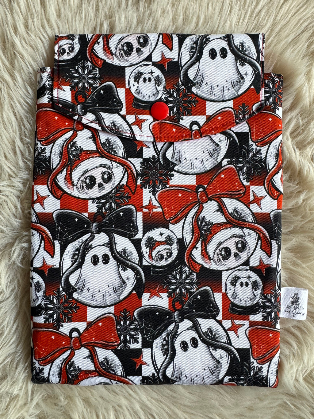 Small eReader and Book Sleeve Merry Ghouls