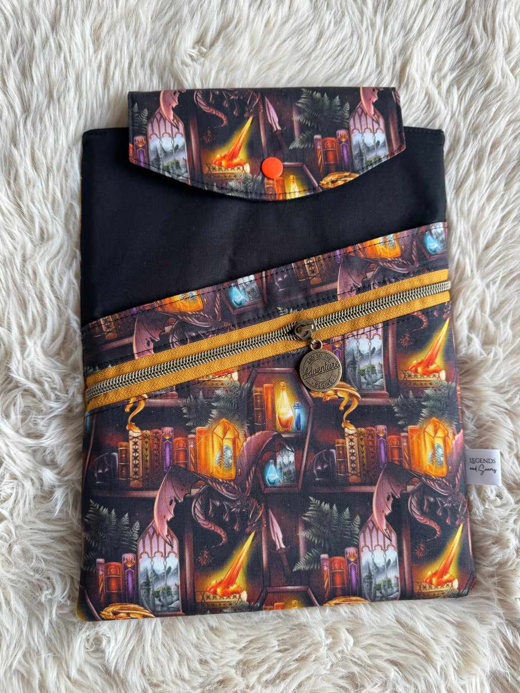 Large 3in1 Sleeve Orange dragon shelf