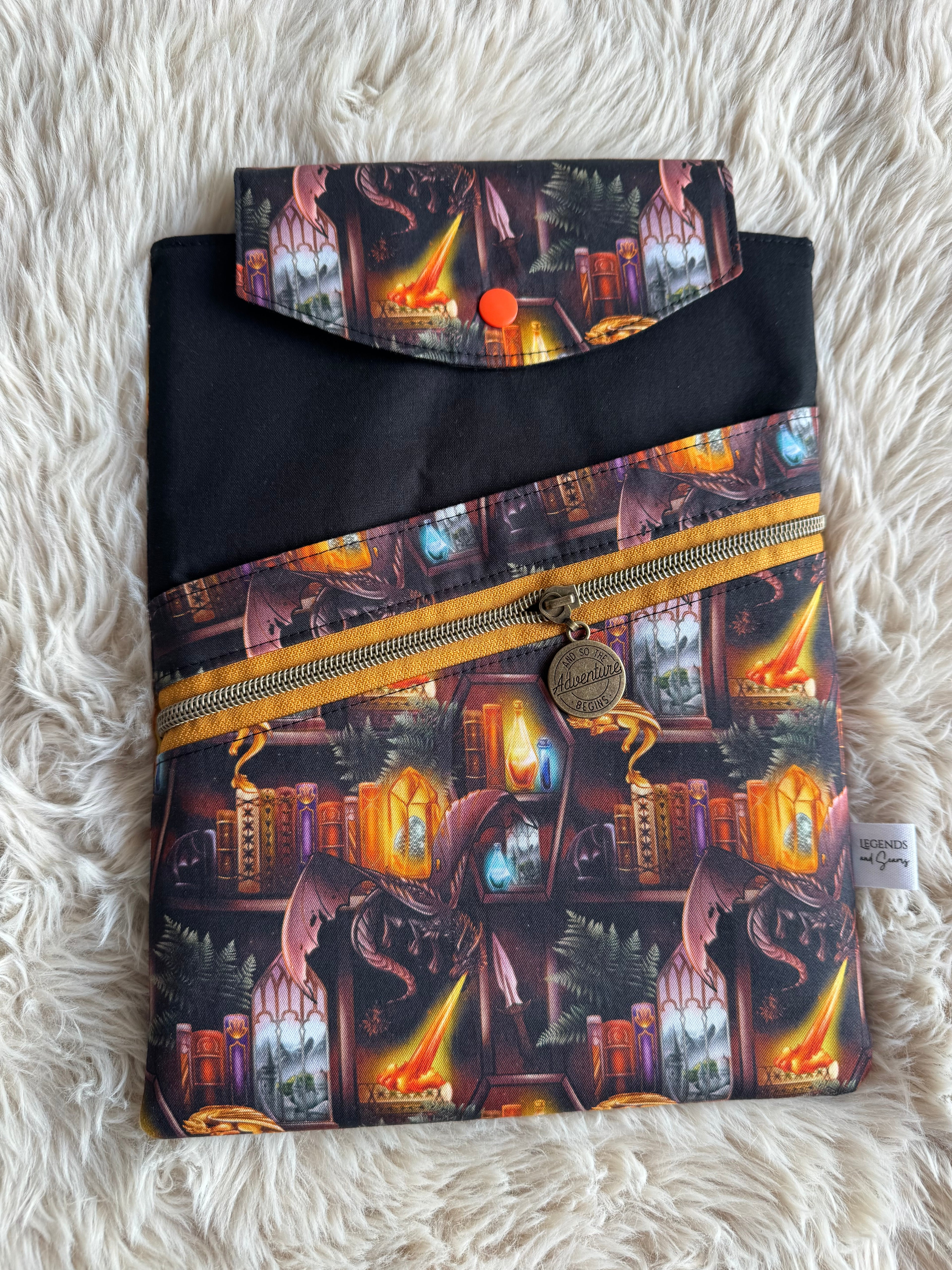 Large 3in1 Sleeve Orange dragon shelf