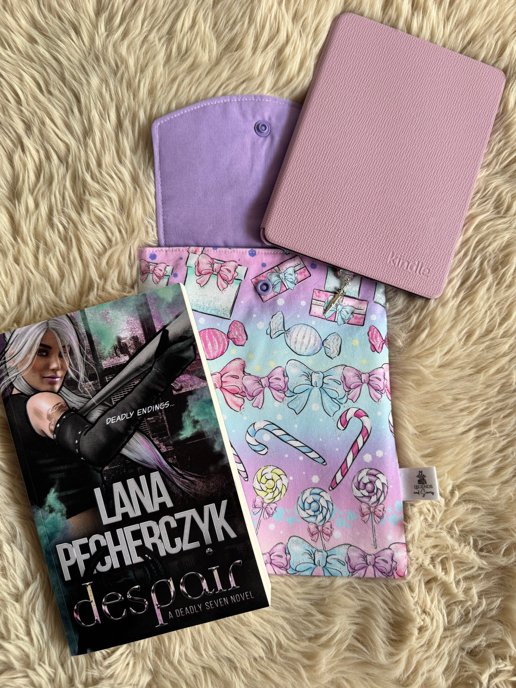 Small eReader and Book Sleeve Pastel candy