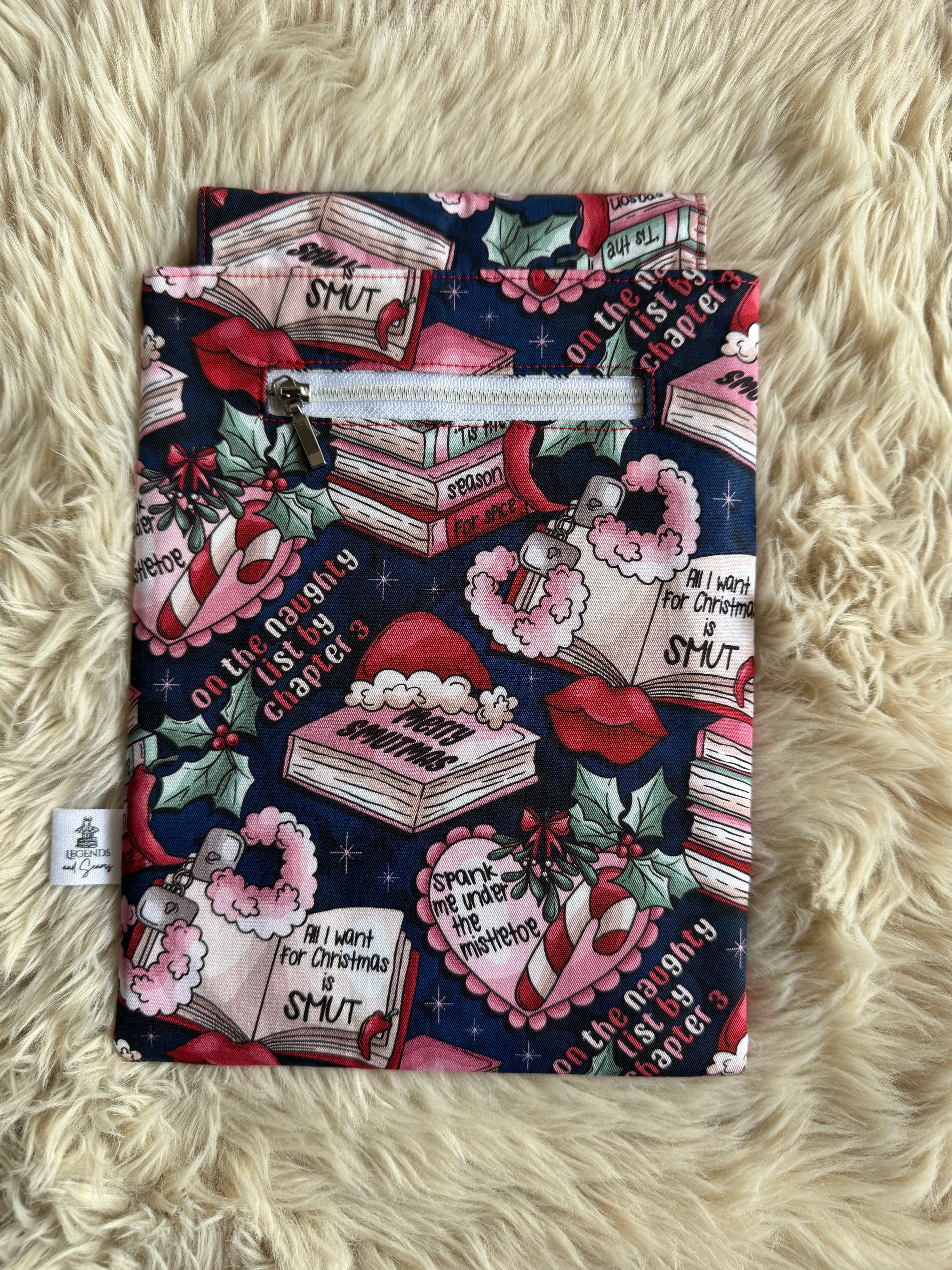 Small eReader and Book Sleeve Smutmas (Navy)