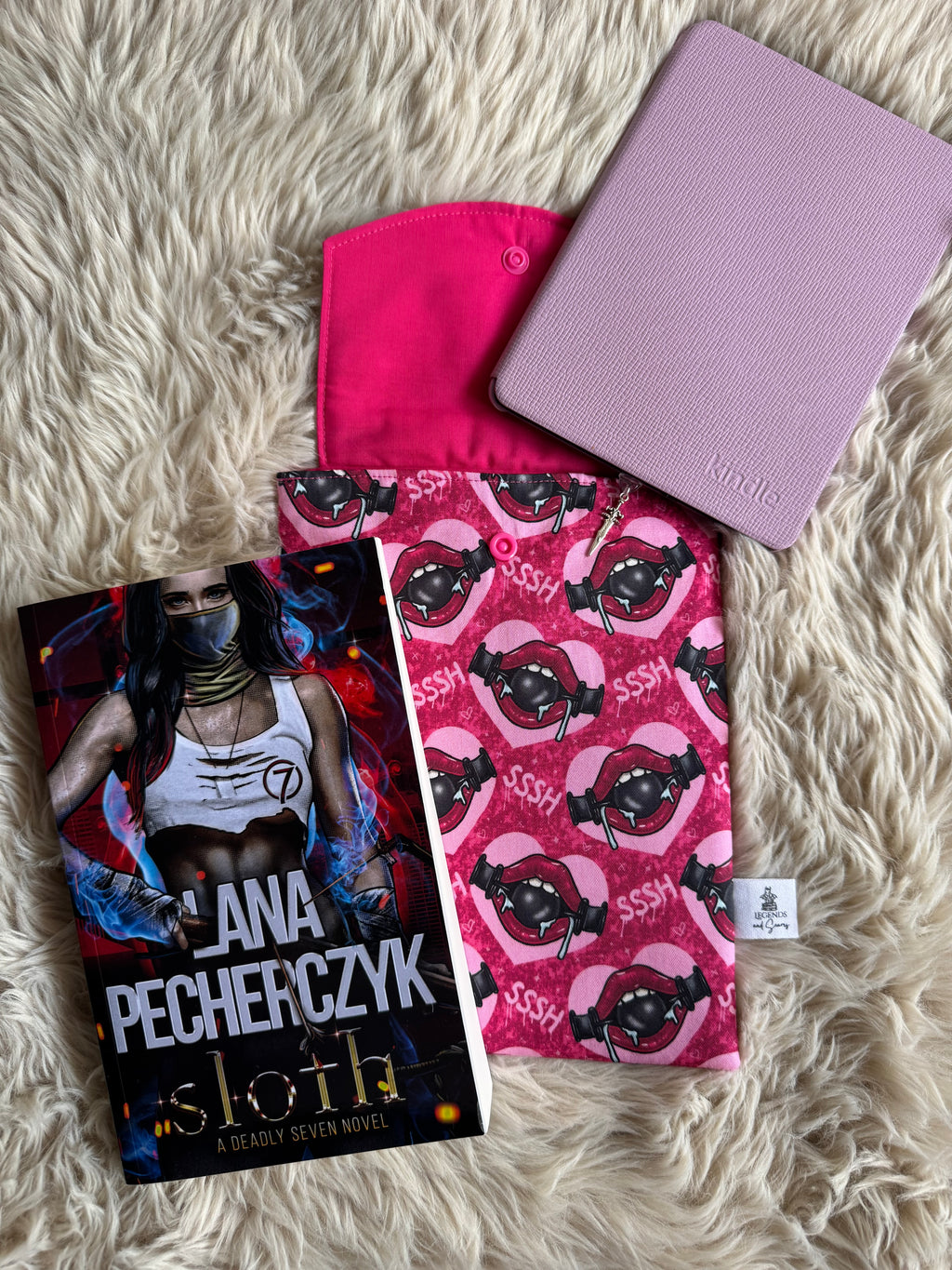 Small eReader and Book Sleeve Sssh
