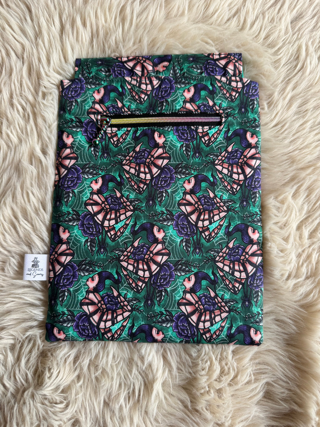 Small eReader and Book Sleeve Suspended