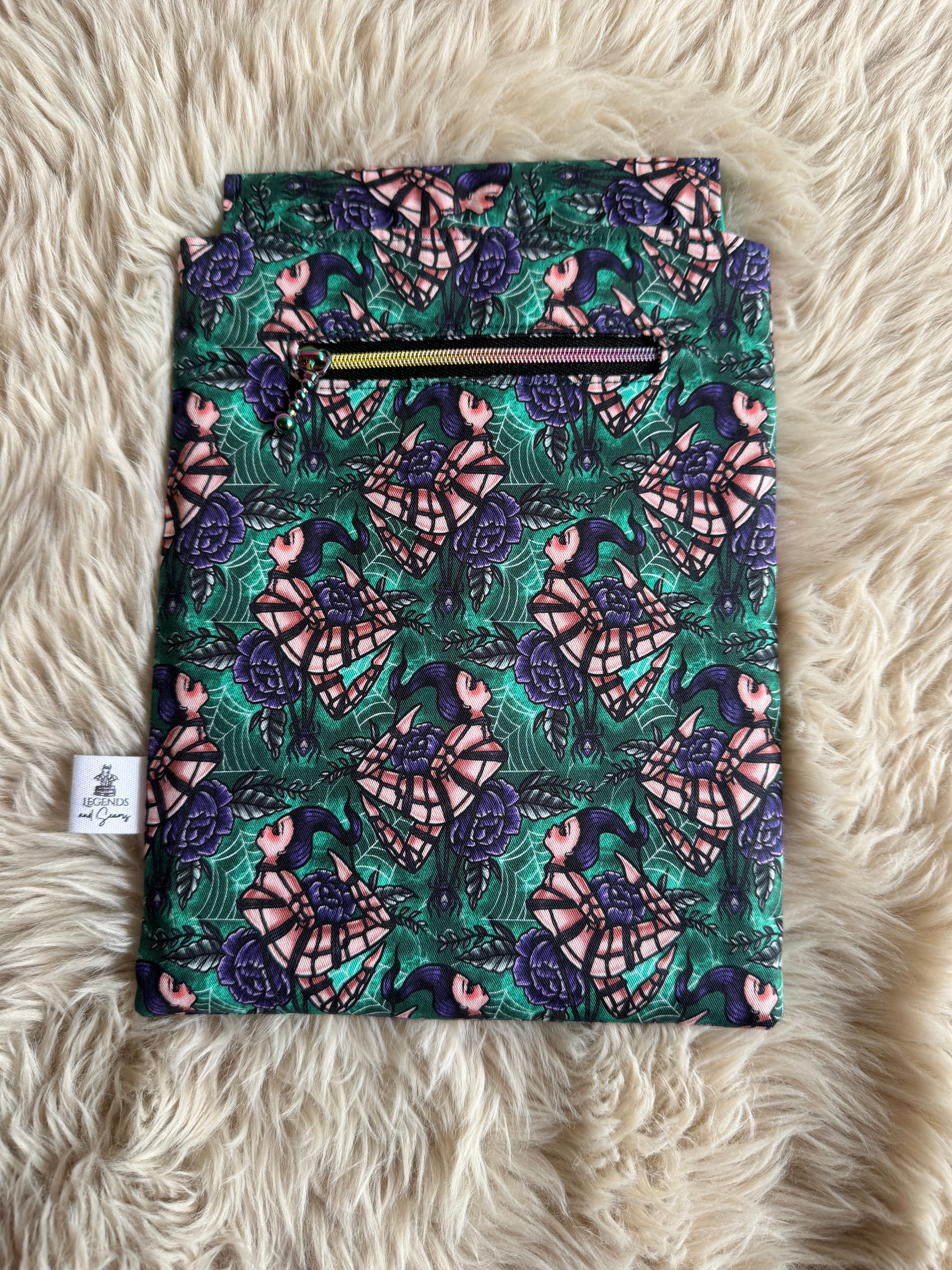 Small eReader and Book Sleeve Suspended