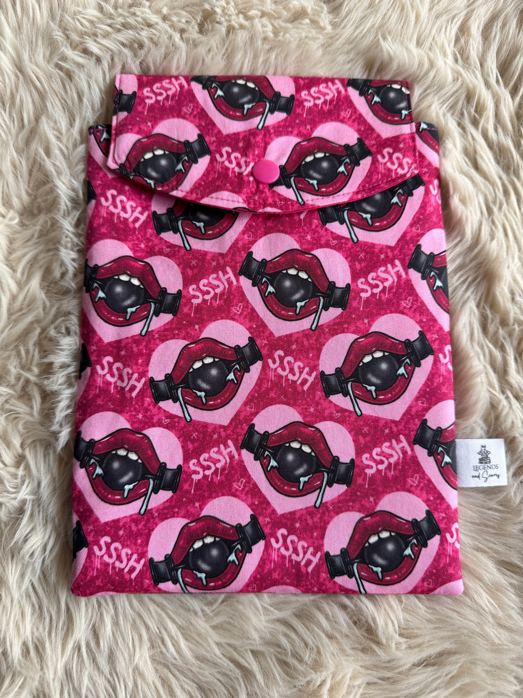Small eReader and Book Sleeve Sssh
