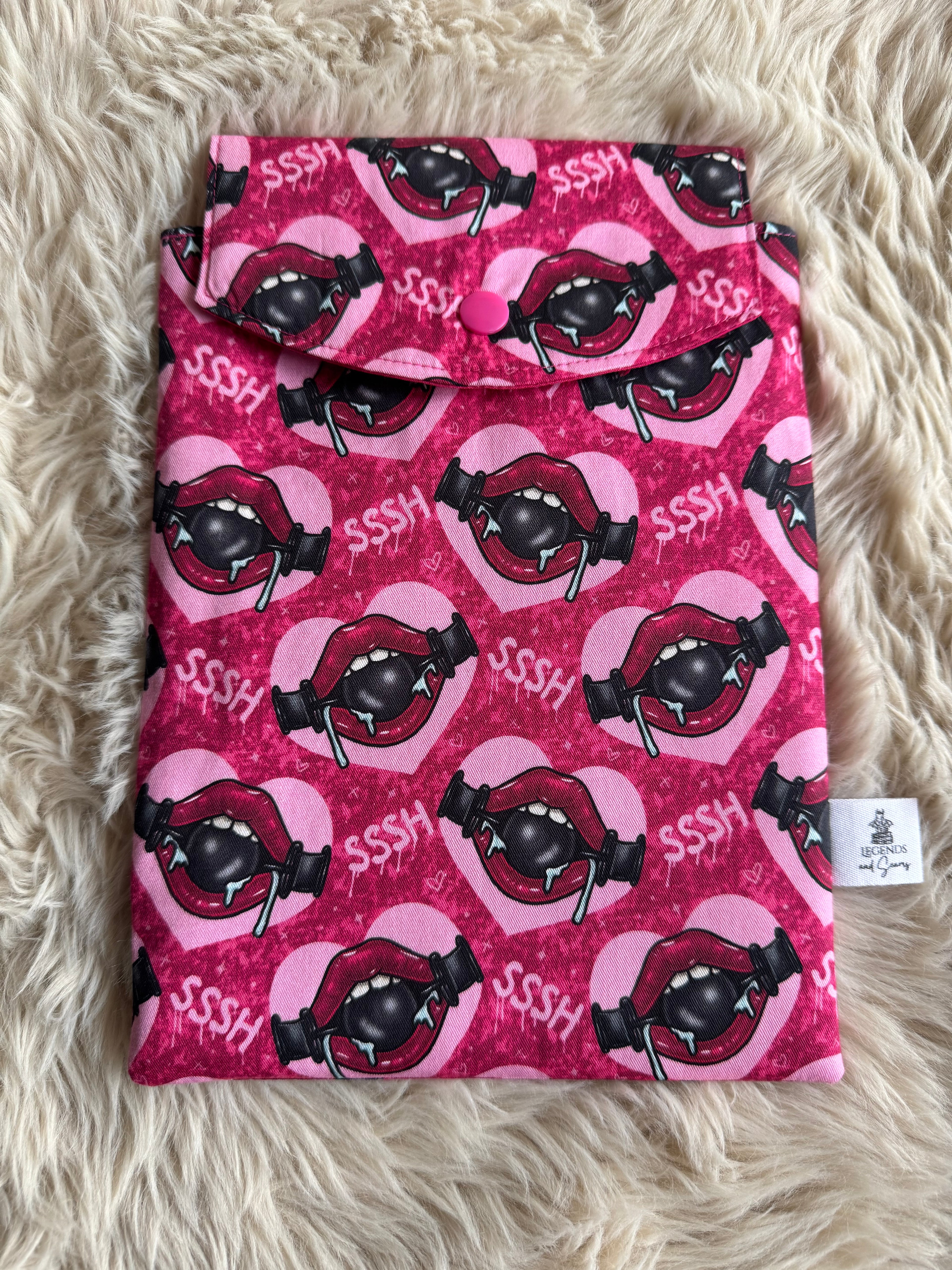 Small eReader and Book Sleeve Sssh