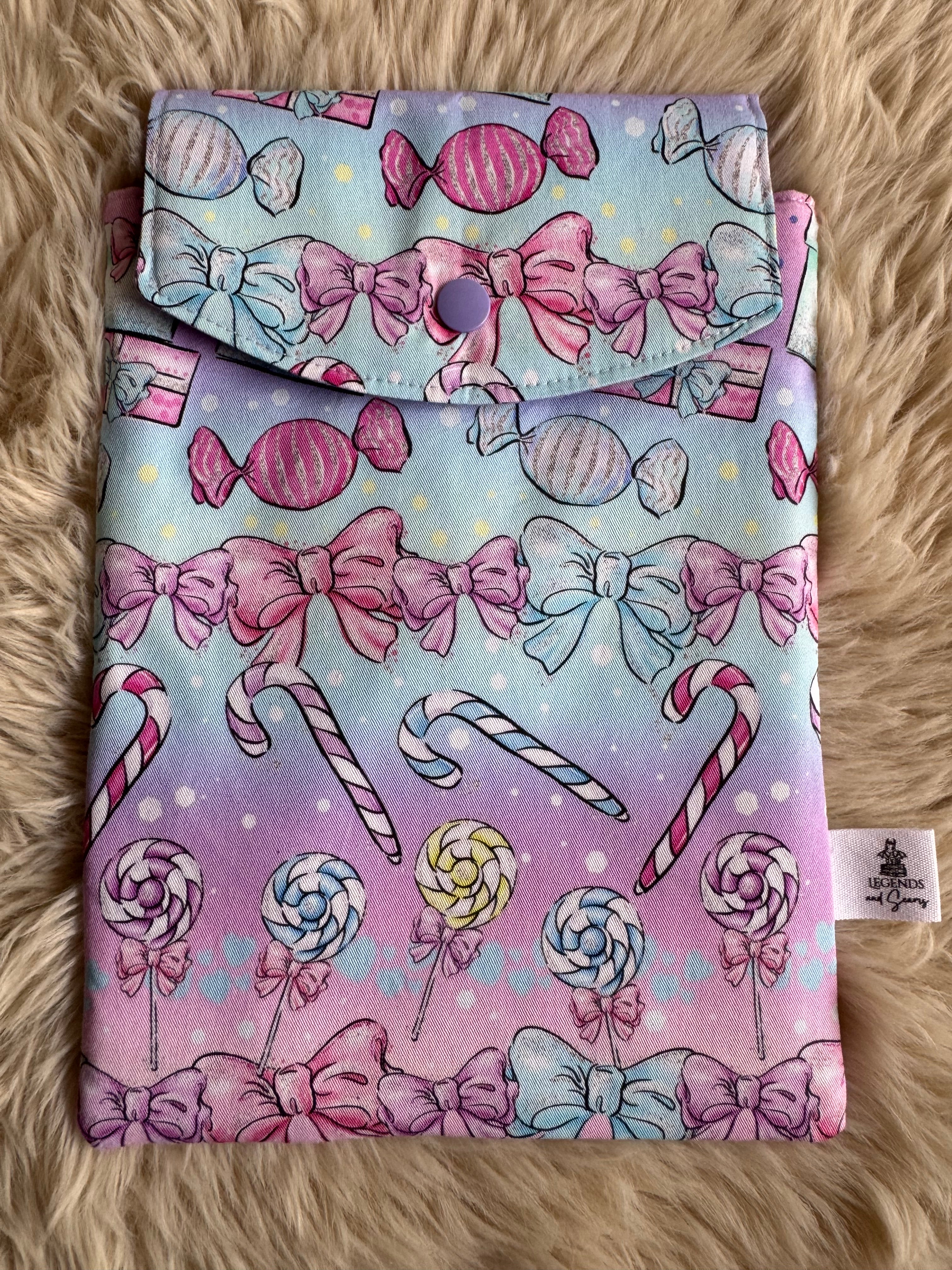 Small eReader and Book Sleeve Pastel candy