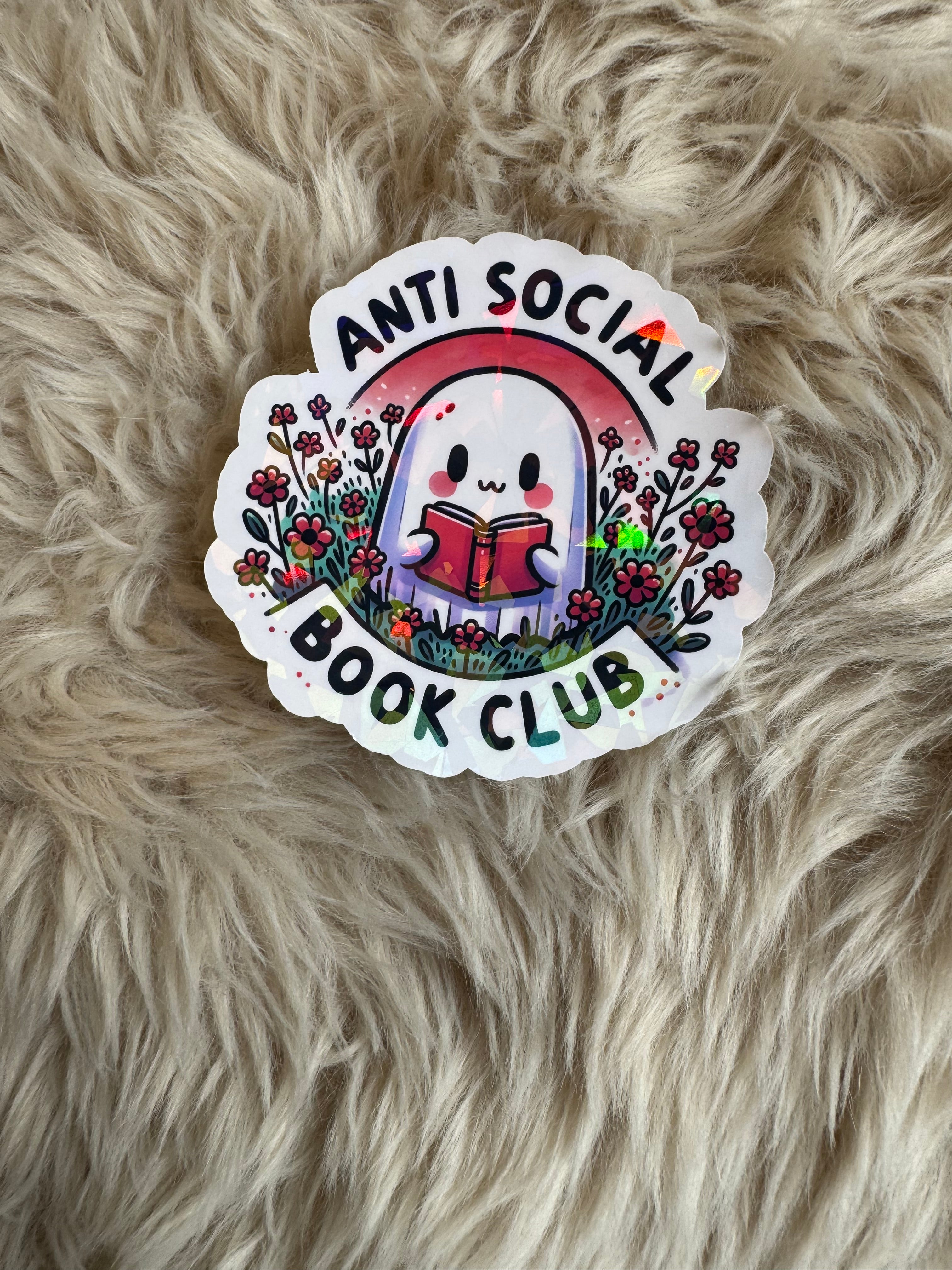 Anti Social and Booktrovert Stickers