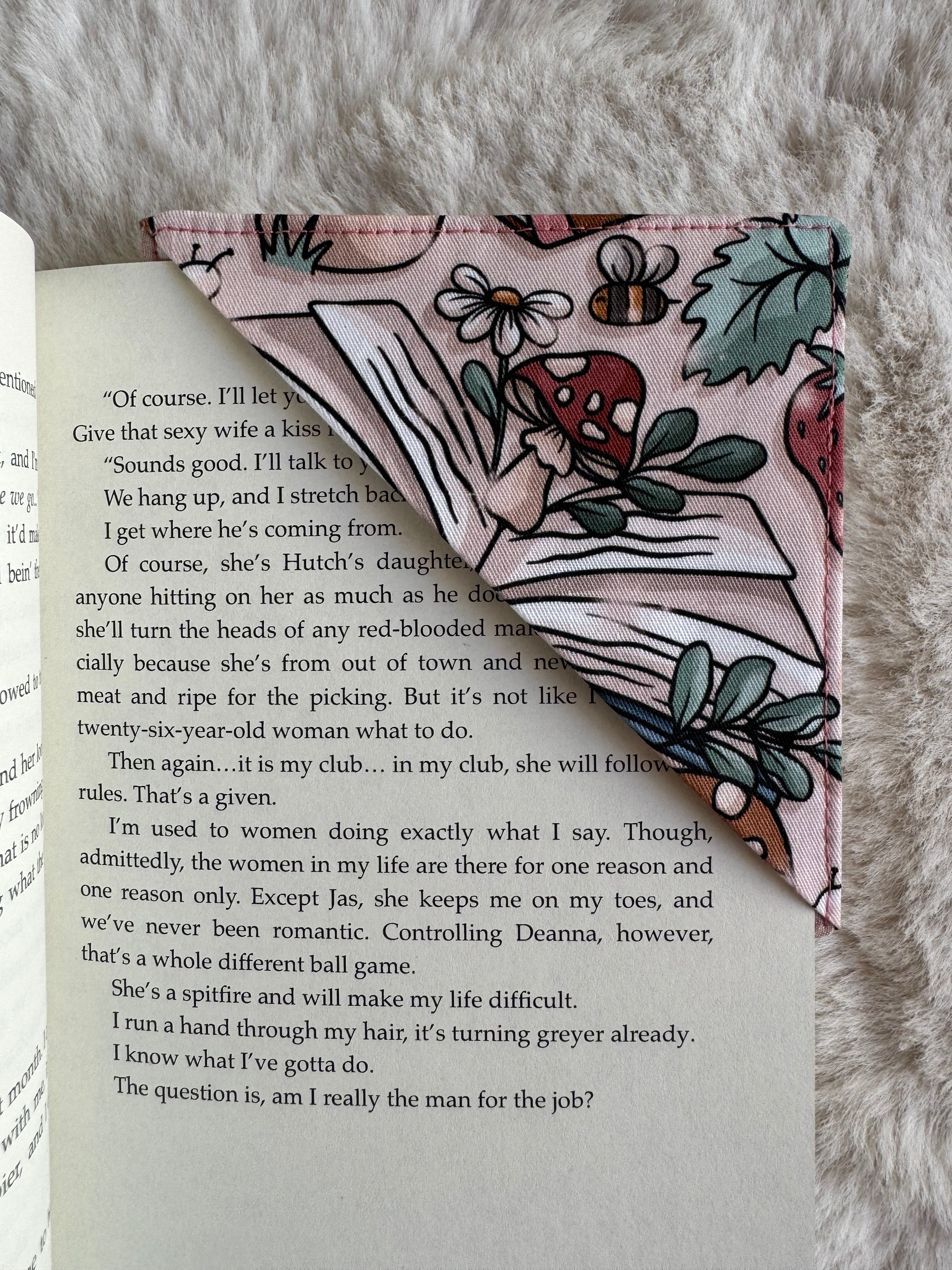 Square Corner Fabric Bookmarks