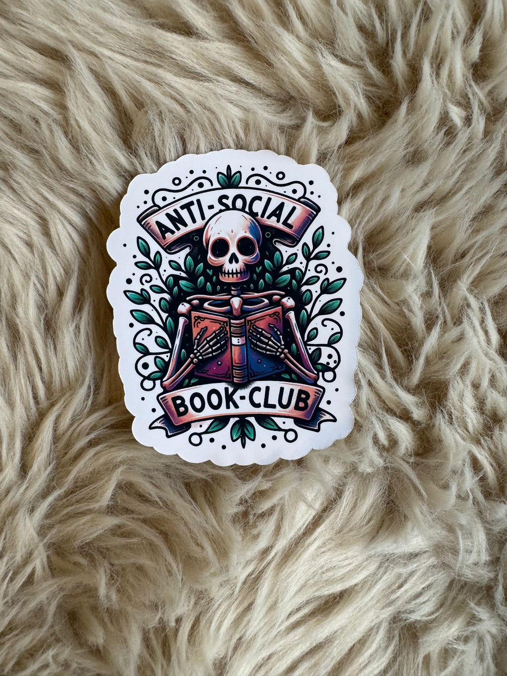 Anti Social and Booktrovert Stickers