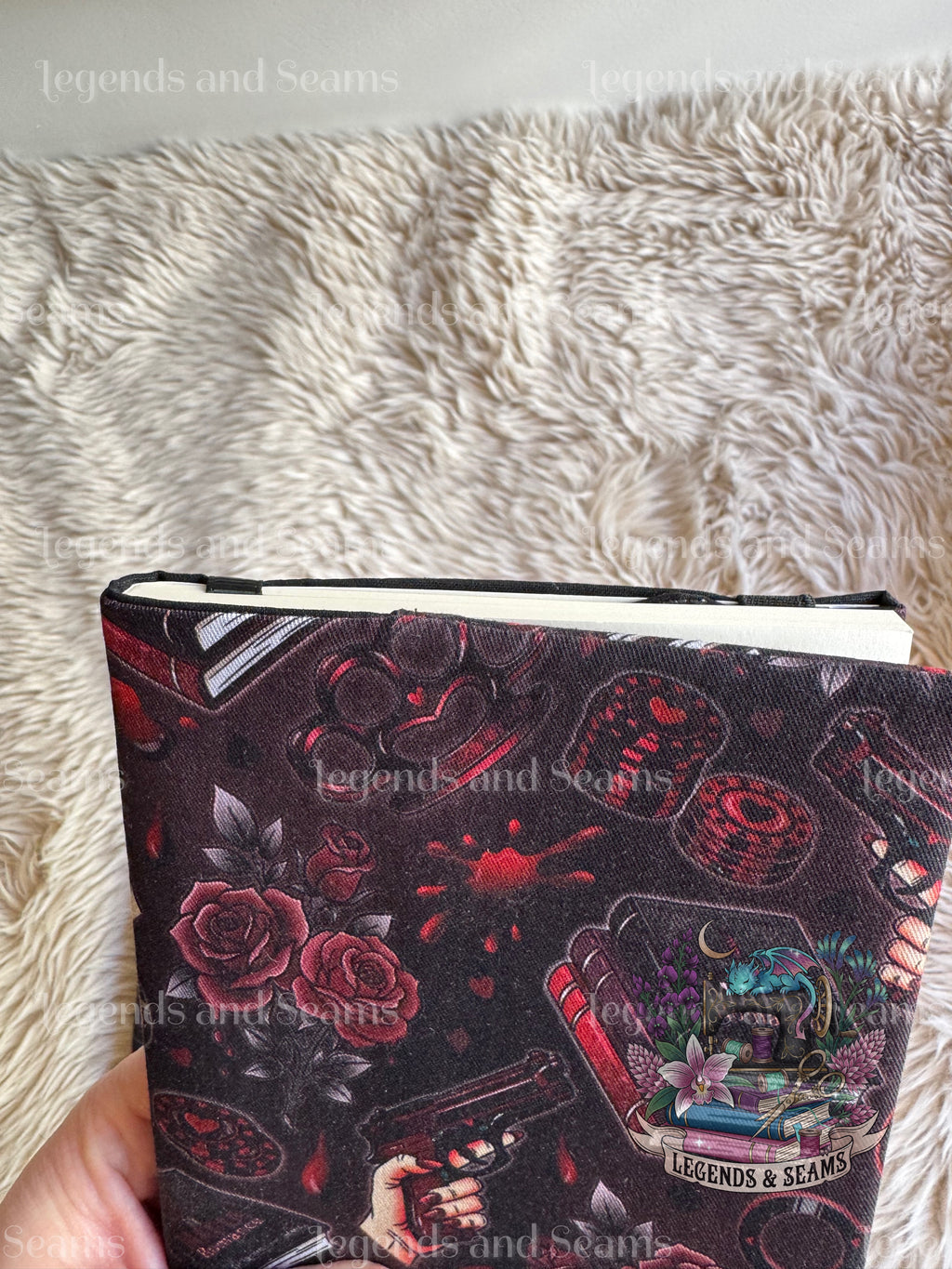 Mafia Romance dust jacket (Moody Red)