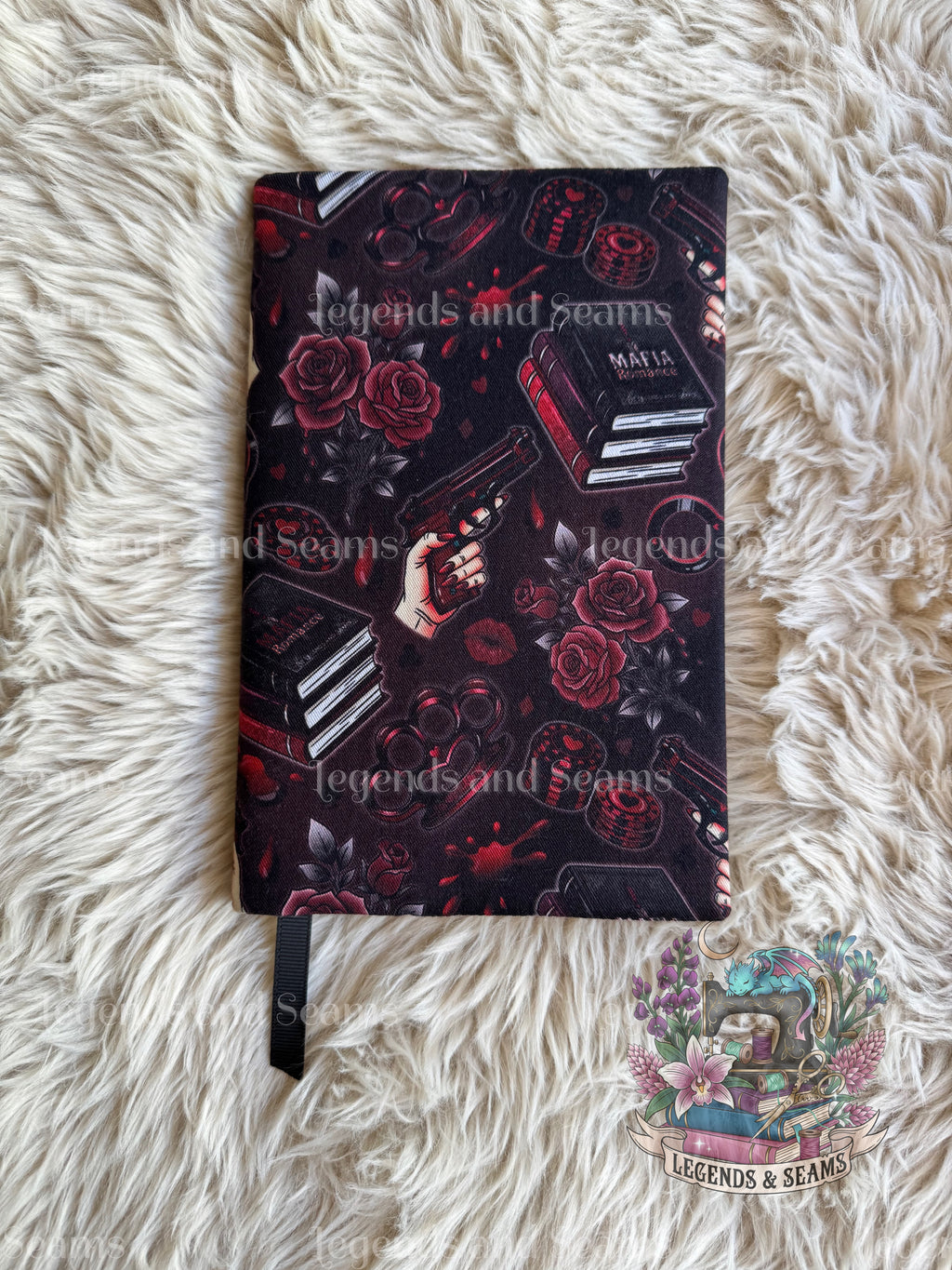 Mafia Romance dust jacket (Moody Red)