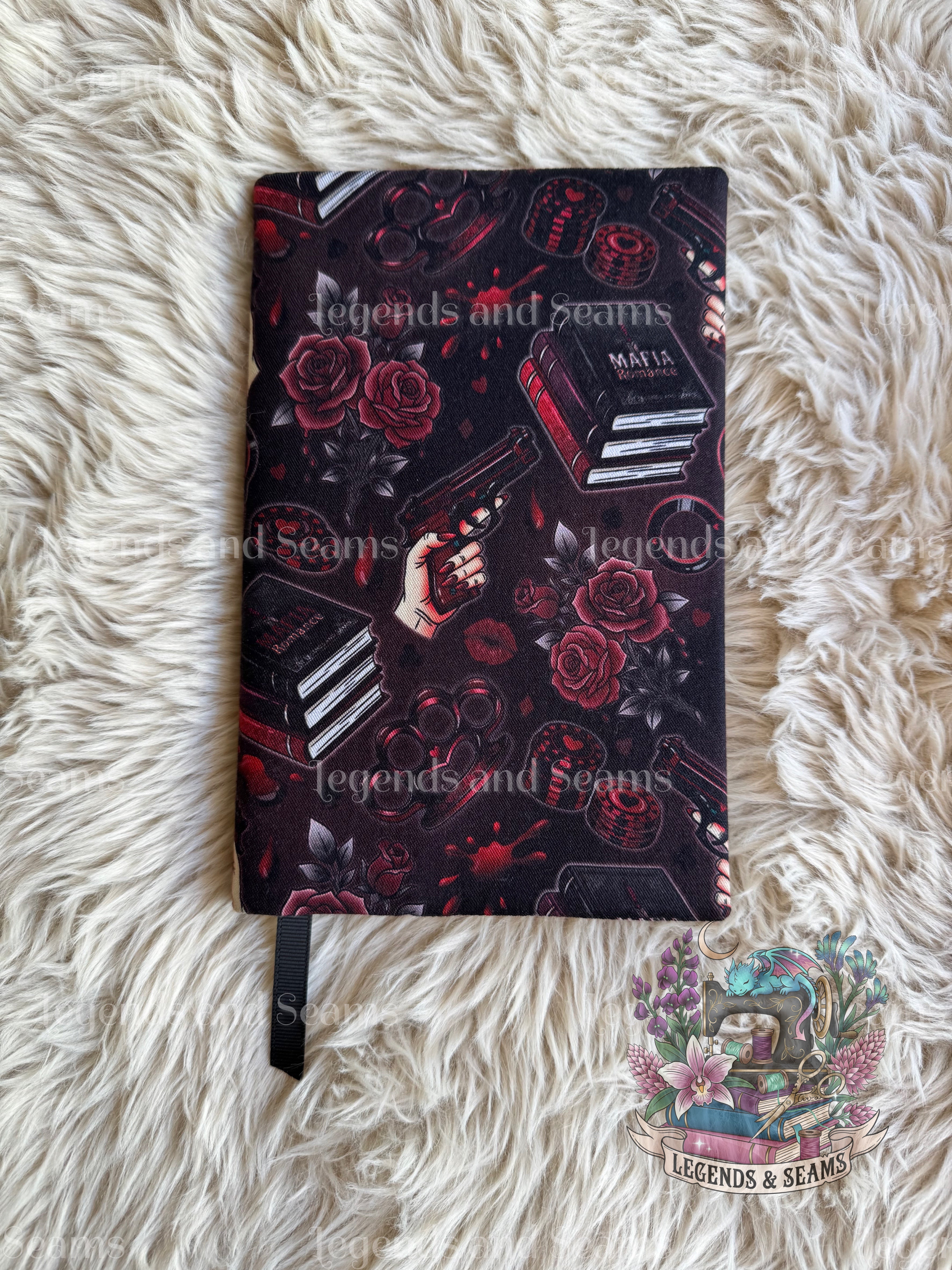 Mafia Romance dust jacket (Moody Red)